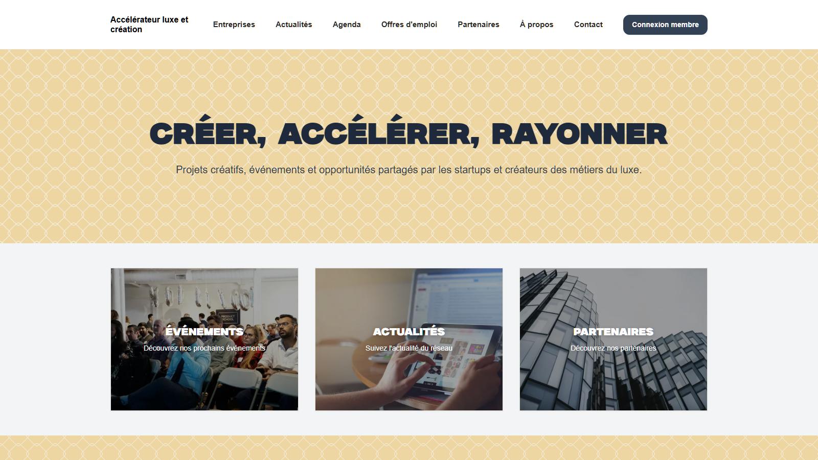 Exemple de plateforme pour cluster ou filière