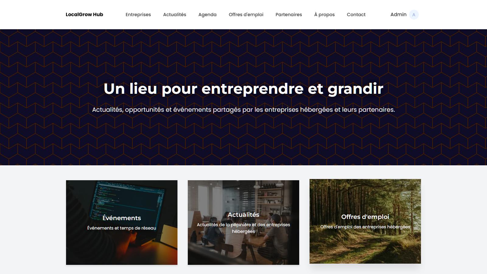 Exemple de plateforme pour collectivité territoriale